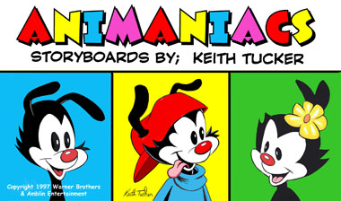 90's cartoons, retro cartoons,  keith tucker storyboards, Warner Bros. Television, Amblin Entertainment, Warner Bros. Animation,  Animaniacs, pop culture references,  Wakko's Wish, 60 Greatest TV Cartoons of All Time, The Warners, Yakko, Wakko, and Dot, Pinky and the Brain, Steven Spielberg, Dr. Otto Scratchansniff,  Hello Nurse,  Skippy Squirrel, Buttons and Mindy, Chicken Boo, Flavio and Marita, Goodfeathers, Slappy Squirrel, Rob Paulsen, Maurice LaMarche, animation