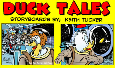 Duck Tails, Scrooge McDuck's Adventures, 80's cartoons, Saturday morning cartoons, Launchpad McQuack, Beagle Boys, Gizmoduck, Disney TV cartoons, Disney comics, Walt Disney Television Animation, keith tucker storyboards,animation